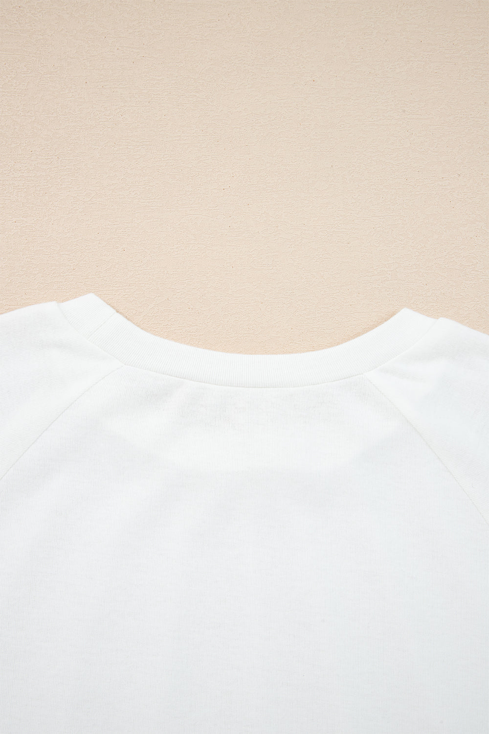 Navy Blue Solid Color Seam Detail Raglan Long Sleeve Top